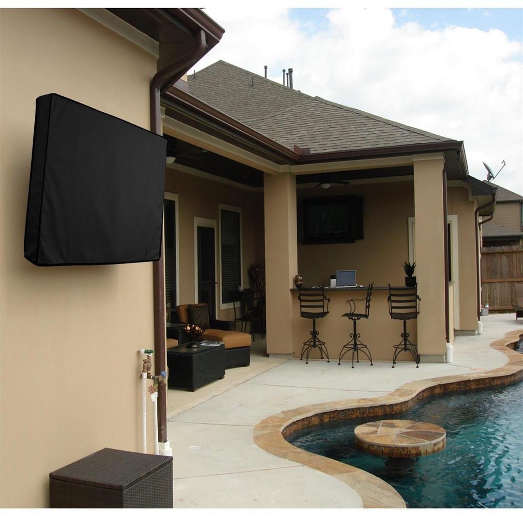 Universal Waterproof Outdoor TV Dust Cover - Polyester