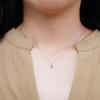Vendome Aoyama Platinum Necklace with December Birthstone Tanzanite and Diamond APVN198540TA [Official]
