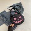 Skull Pumpkin Shape Bag Round Ghost Handbag Fashion Halloween Shoulder Bag  Women