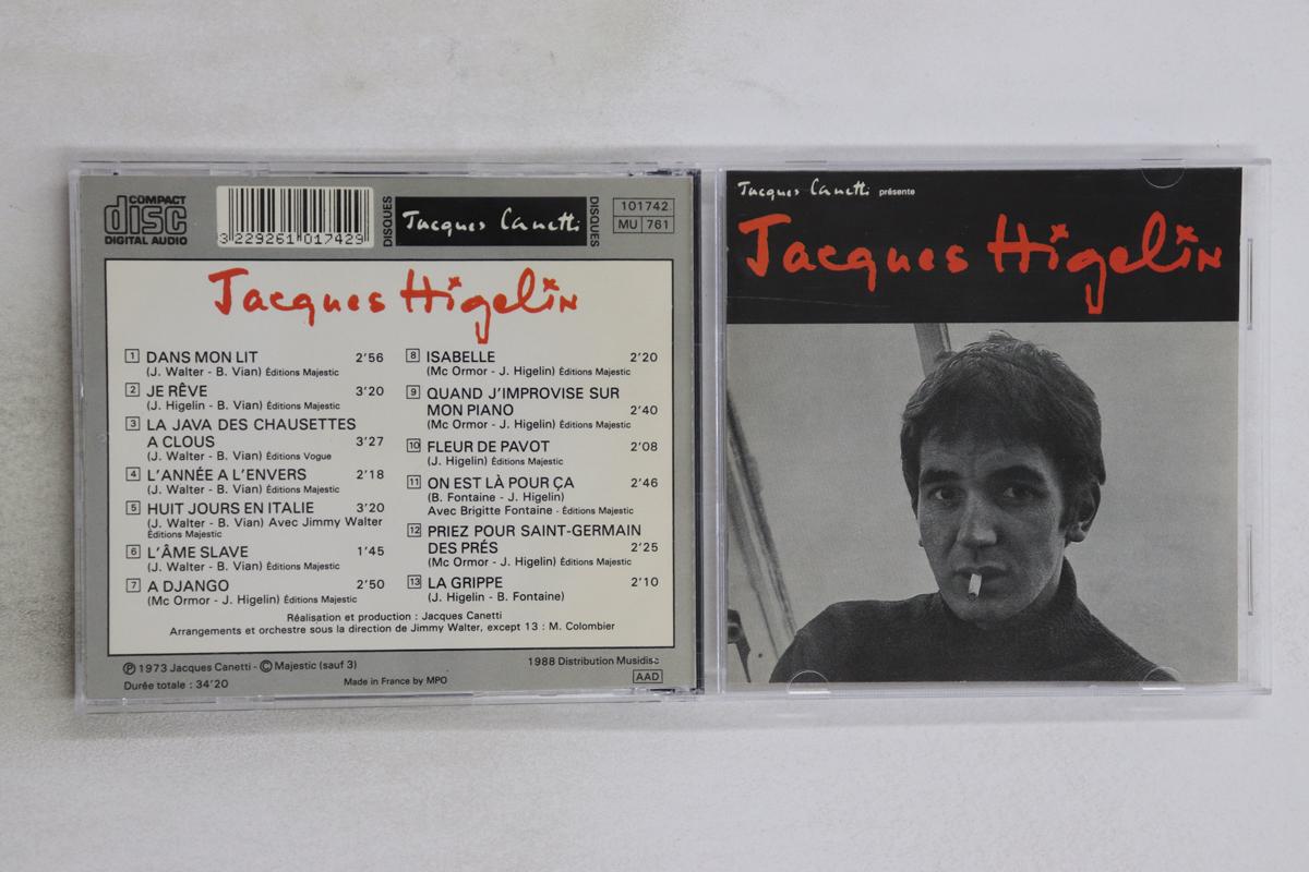 

CD JACQUES HIGELIN Jacques Higelin 101742 DISQUES JACQUE 1988 France Pop Used
