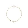 Bracelet - Pearls & Colors - Freshwater Cultured Pearl 8-9 Mm - White Pearl - Yellow Gold 375/1000 - AAA+ Quality - Woman