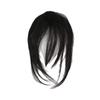 Human Bangs Natural Brown Middle Part Wispy Bang Hair Clip In Bangs Fringe Hairpiece for Women Clip On Air Bang