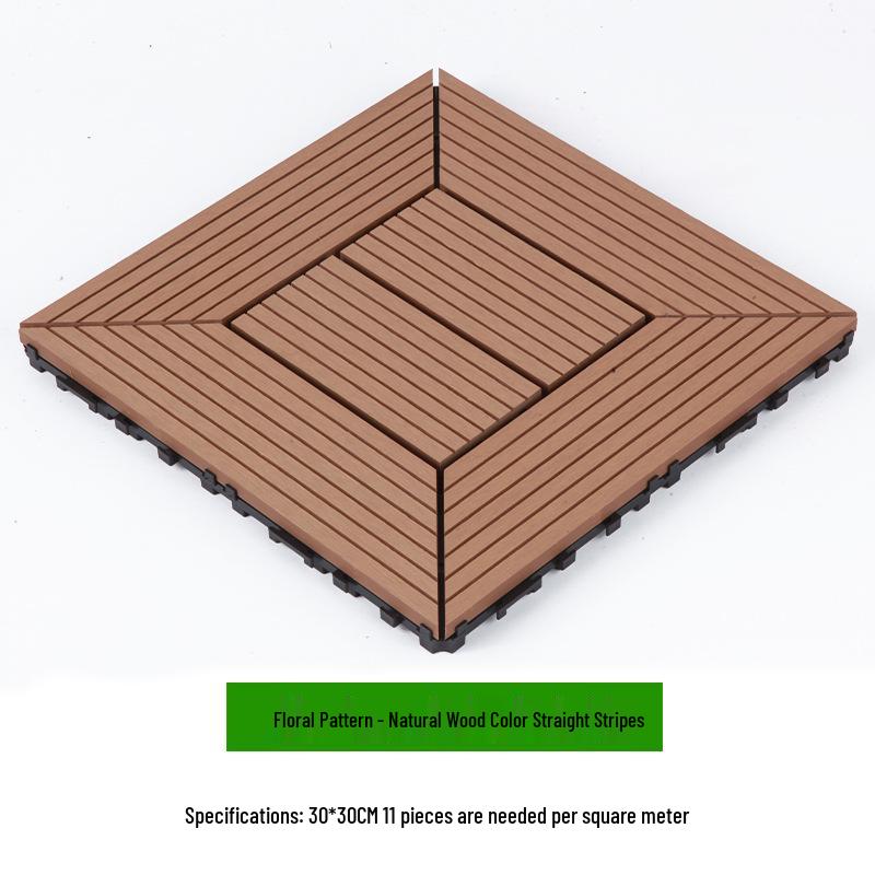 Waterproof WPC Balcony & Garden Flooring - Easy Snap-On, Anti-Corrosion, Ideal for Outdoors & Indoors.