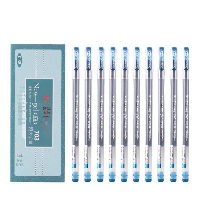 0.38mm Scented Gel Pens: Black, Blue & Red, Large-Capacity Straight Liquid Pen for Students