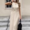 Summer Elegant Sleeveless Wrap Dress With High Waist For Casual And Business Wear