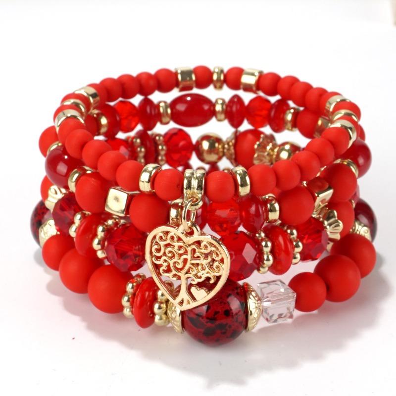 Bohemian bracelet creative tassel multi-layer beaded bracelet