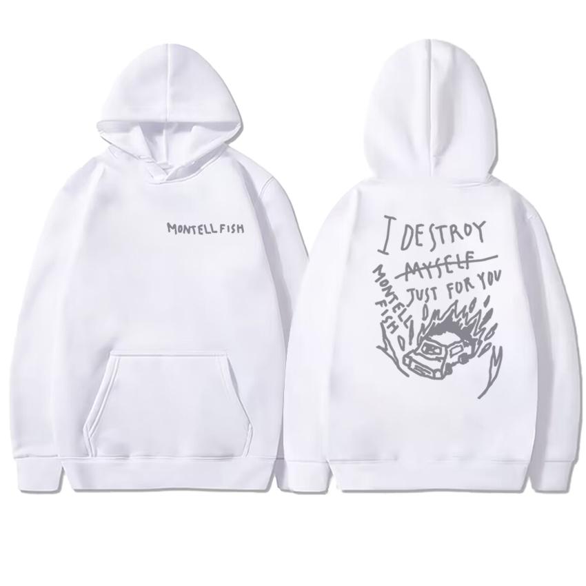 2025 New In Montell Fish Album Double Sided Printed Black Hoodie Men Women Vintage Harajuku Sweatshirt Unisex Fleece Pullover