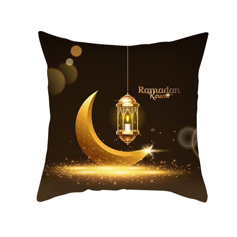 2024 Eid Mubarak Pillowcase Decor for Home Sofa Cushion Cover Islamic Ramadan Kareem Decoration Mosque Muslim Pillow Cover Gifts