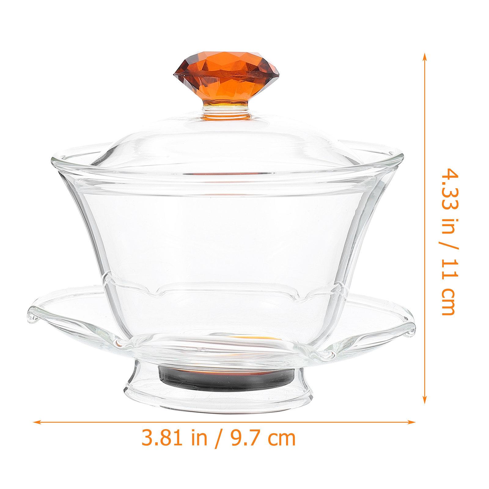 

1Set Glass Tureen Teacup Chinese Style Transparent Heat-Resistant Tea Brewing Cup Home Office Exquisite Household Glass Tea Cup other кофейный