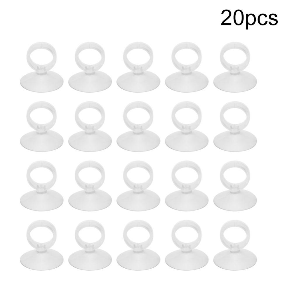 20PCS Set Durable Clear White Aquarium Suction Cup 2.2cm Tube Holder Water Pump Tube Holder 1.6cm Fish Tank Sucker Aquarium