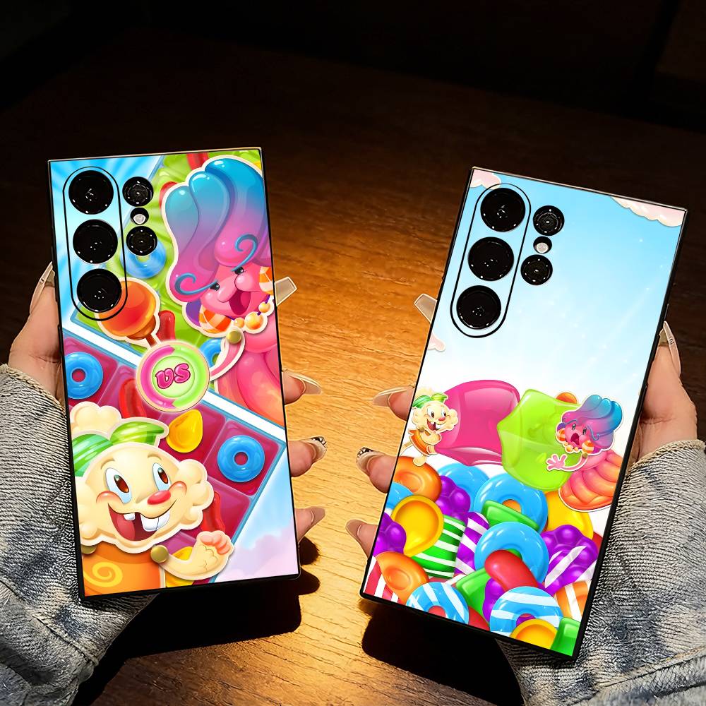 CCS Game C-Candy C-Crush Parinting Phone Case For Samsung S25,S24,S21,S22,S23,S20,Ultra,S26,Plus,Fe,Note,5G Black Cover