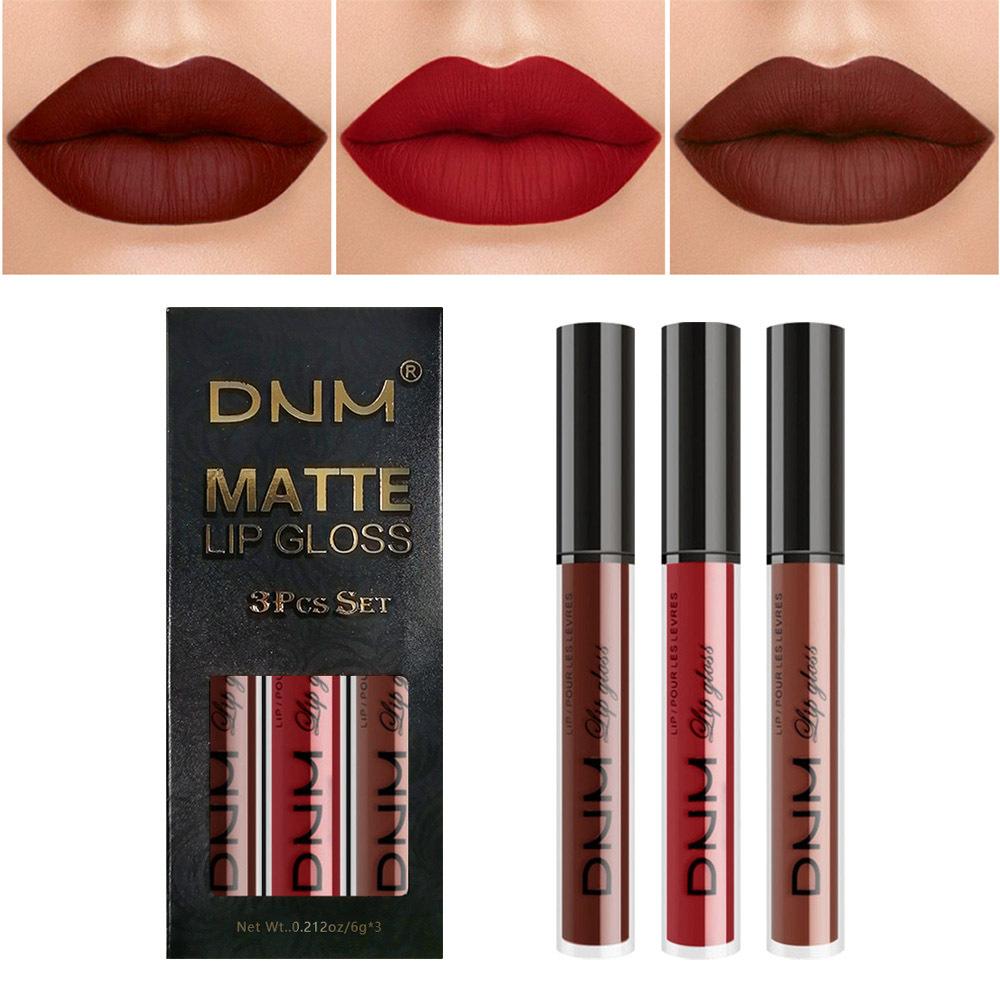 Langanhaltender matter Lippenstift, wasserfestes Lipgloss-Set, nicht klebrige Samtlippe, geeignet für Frauen und Mädchen, Lippenstift