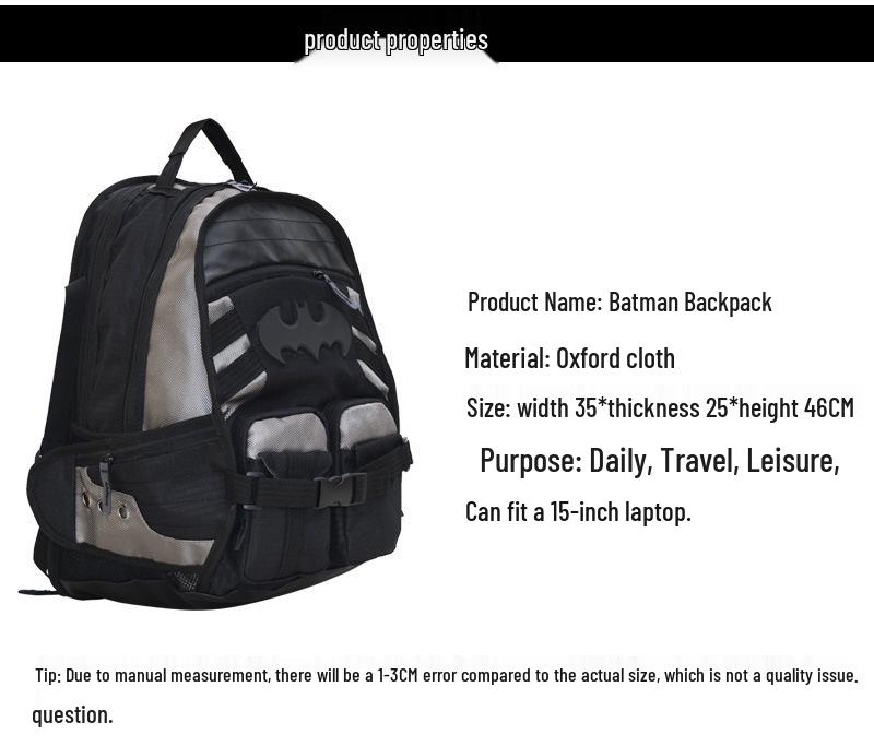 Anime-Themed Multifunctional Backpack with Velvet Laptop Compartment