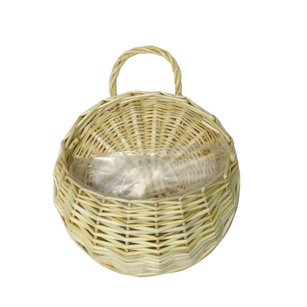 Handmade Willow Woven Wall Hanging Flower Basket Pot