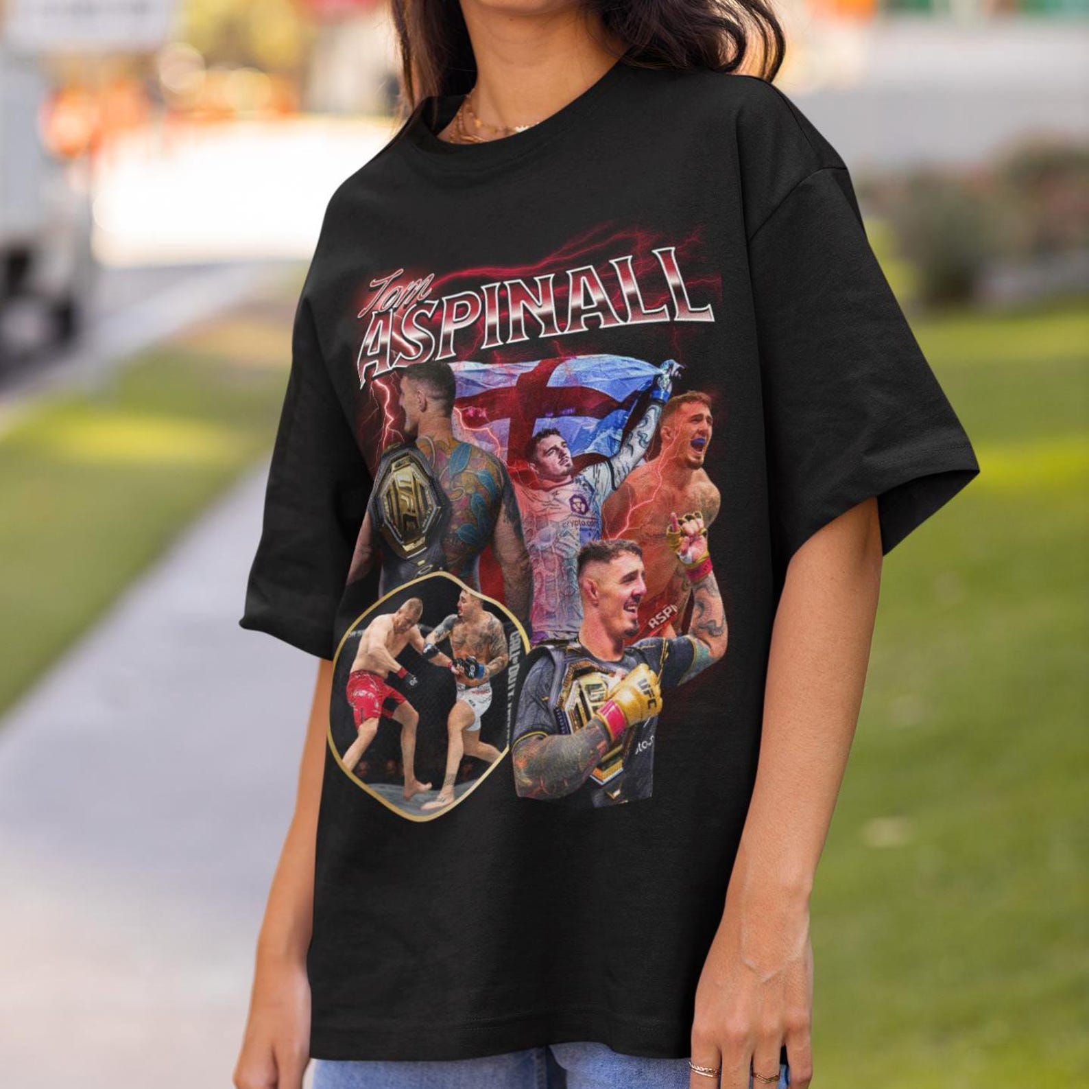 Tom Aspinall 90s UFC Tee Shirt Graphic Unisex Style T-Shirt kickboxing T-Shirt Vintage Oversized Sport Tee Retro Boxer mma Bootleg Gift MMA 4XL