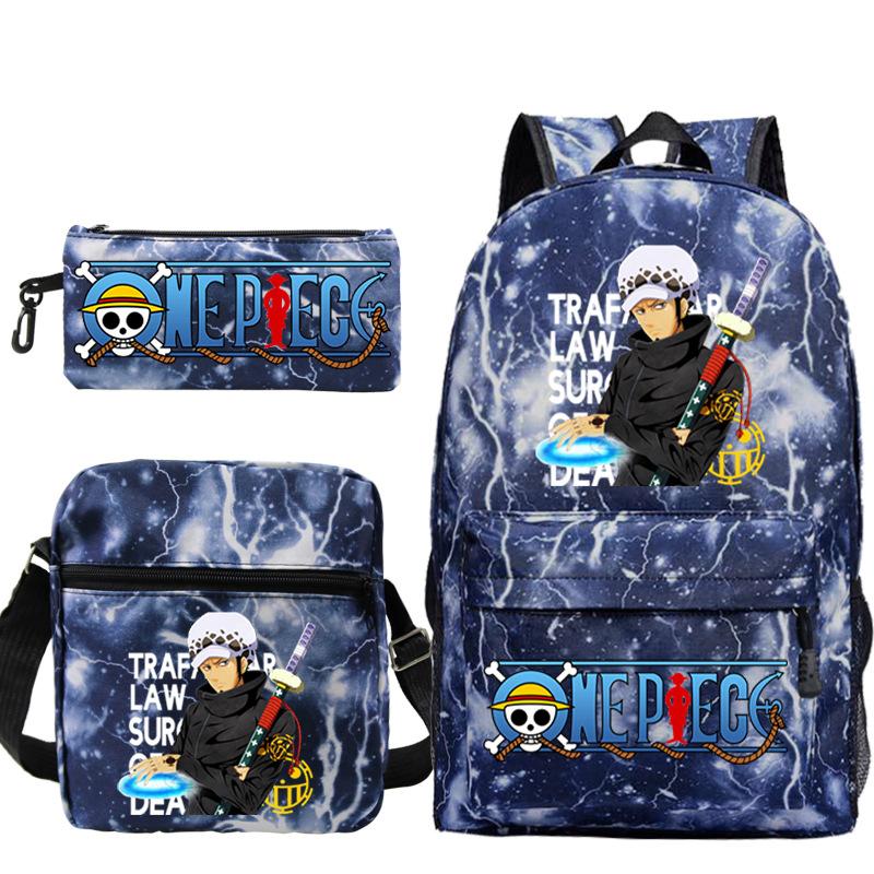 School Bag Large Capacity, Junior High School Students, Primary School Students, School Bag Three-Piece Set, Backpack, Messenger Bag, Stationery Bag
