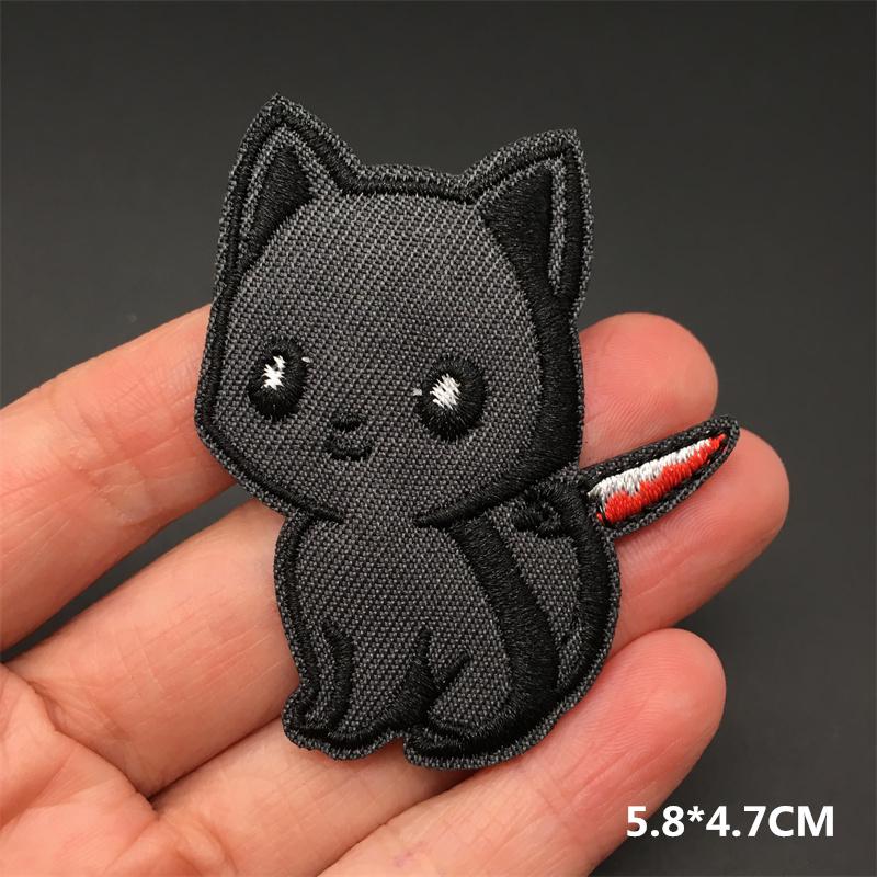 Punk Bestickte Aufnäher Für Kleidung Aufbügelbare Patches Applikationen Diy Anime Kleidung Thermoklebende Aufkleber