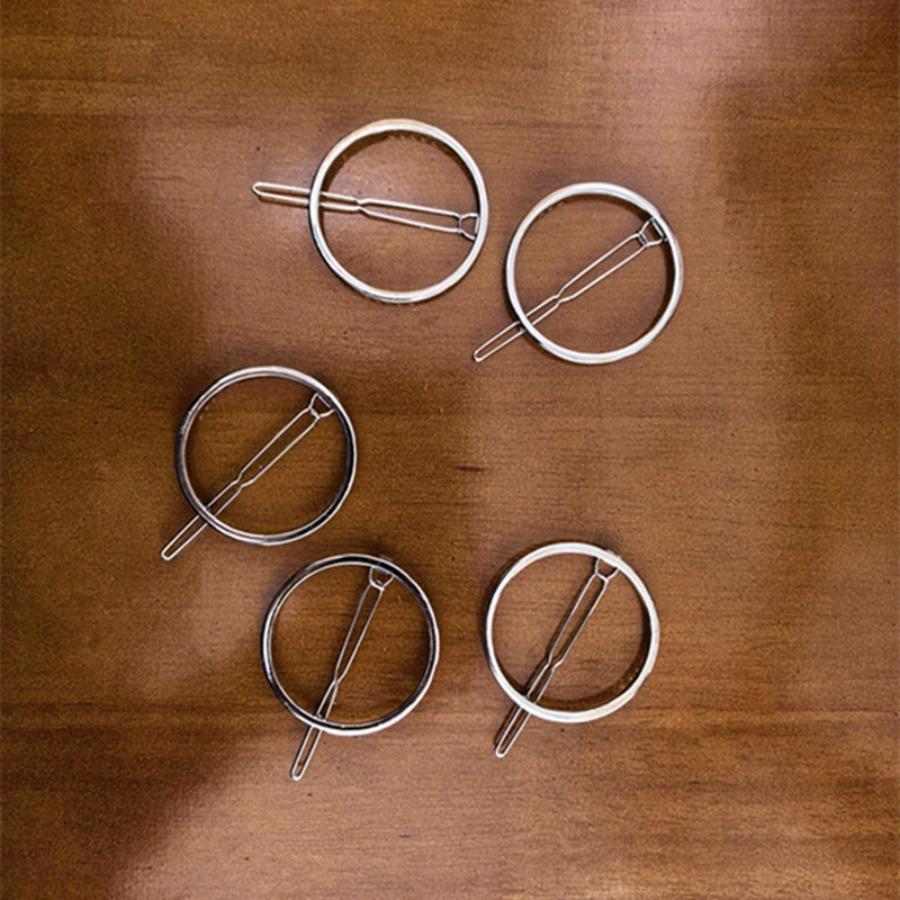 5pcs Elegant Round Hair Clip - Durable Golden Hair Accessory for Women & Men, Unisex Adult Everyday Styling, Secure Hold for Casual & Formal Occasions