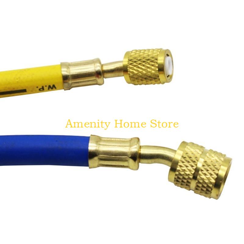 F26C High Pressure HVAC Refrigerant Charging Hoses Set with Ball Val ve 800PSI