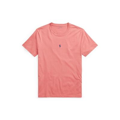 Polo Ss22 Solid Logo Embroidered Cotton Crew Neck Short Sleeve T-Shirt Men T-Shirts Pink MNPOTSH1N821386