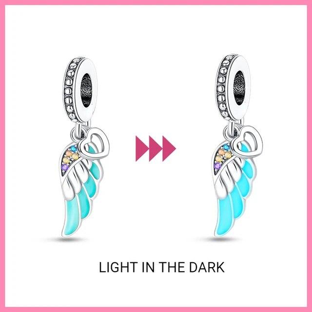 

Приголомшливі підвіски зі зіркою, місяцем, сонцем, стерлінгове срібло 925 проби, рожеві талісмани, серце любові, підходять для нового оригінального браслета срібний