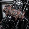 Motorcycle Saddlebag Front Handlebar Bag PU Leather Sissybar Storage Pouches Suitable for Tools&Essential, Daily Commute