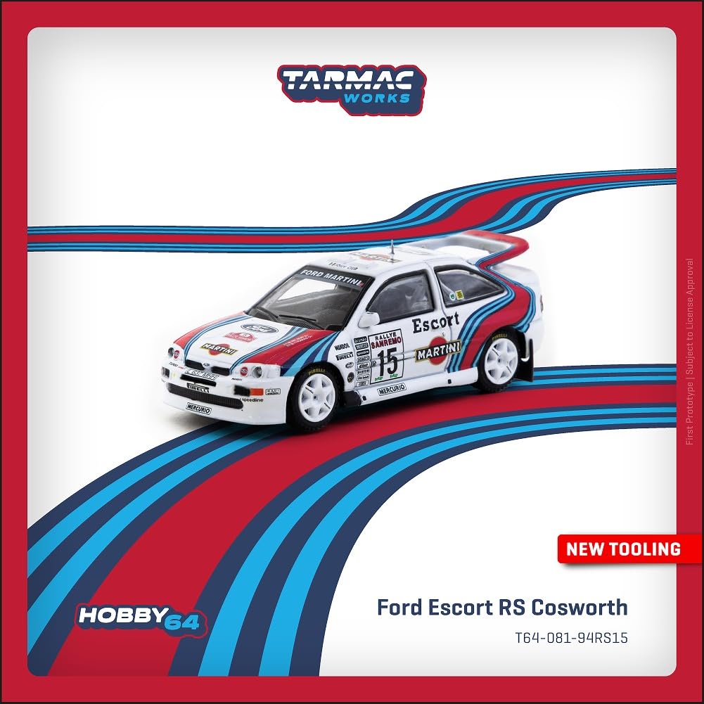 Speedmaster Japan TARMACWORKS Ford Escort RS Cosworth WRC Rallye Sanremo 1994 Malcolm Thomas Finished Model 1/64 Wilson/Bryan T64-081-94RS15