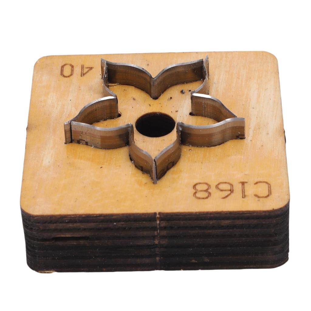 Flower Leather Cutting Die Wooden Base Steel Blade Multifunctional Leather Die Cutter for Crafts Decors