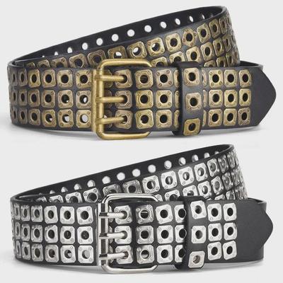 2024 Unisex Orange Hollow Punk PU Belt - Trendy European & American Style