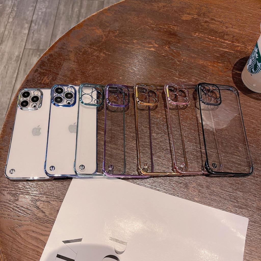 Compatible with Apple iPhone 14 Pro Max case, 12 Pro/13 Frameless 7p Electroplated Protective Case