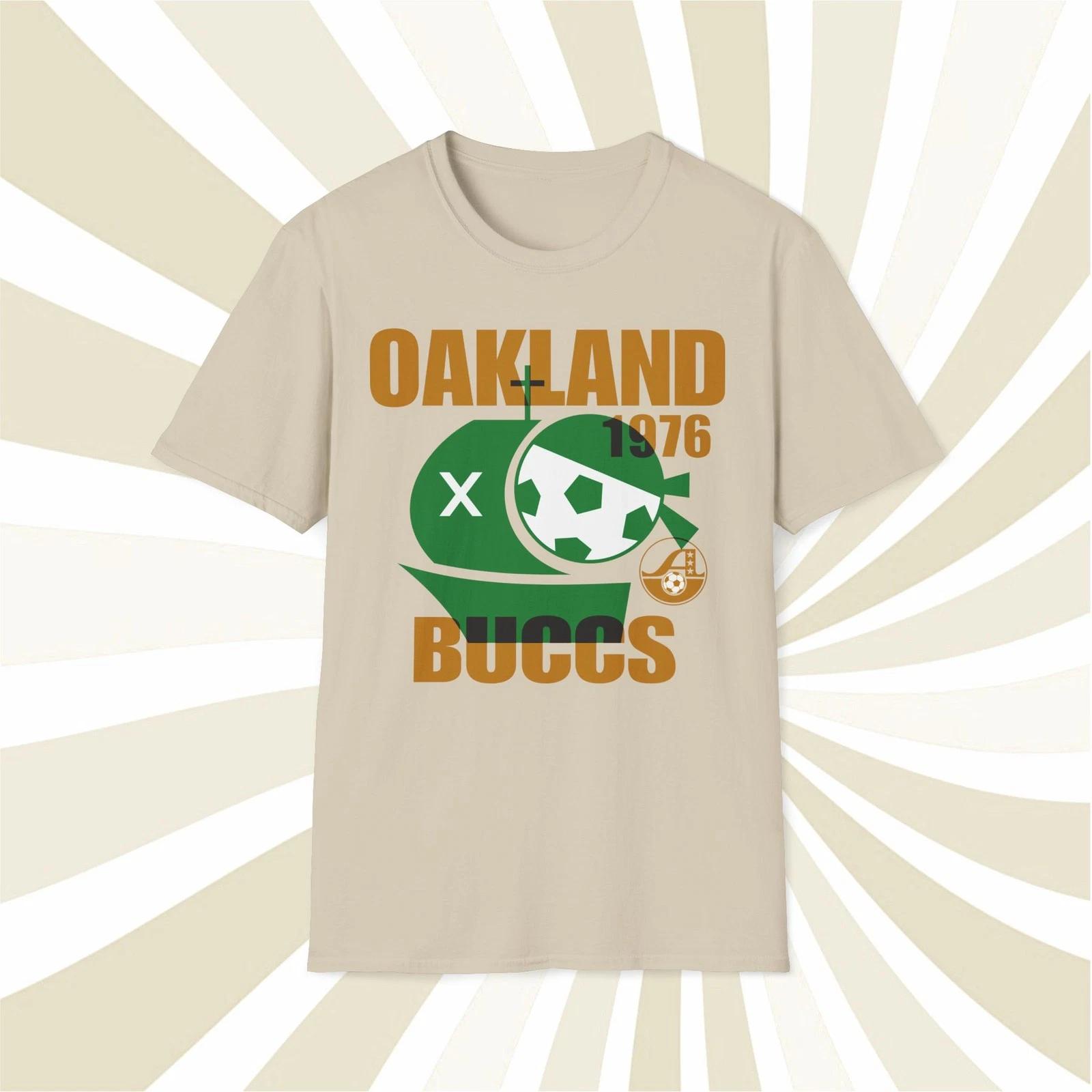Men s and Women s T-shirts Oakland Buccaneers 1976 ASL Vintage Offset Printed Soccer T-Shirt M