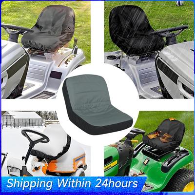 Riding Lawn Mower Seat Cover Wear-Resistant Lawnmower Cushioned Cover with Pockets Padded Seat Cover for Tractor Seat Backrests