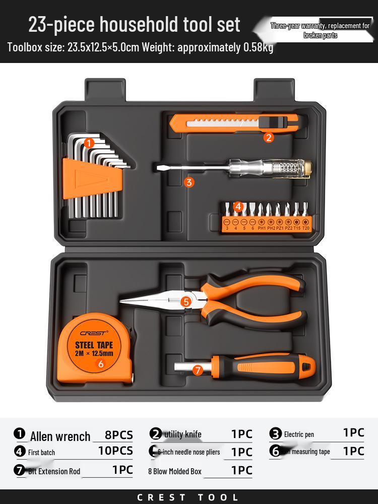 Multifunctional Electrician Toolbox: Complete Hardware & Electric Drill Set