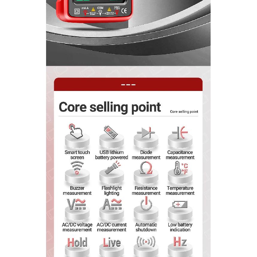 ANENG 683 Smart Multimeter Tester High-end Touch Rechargeable 6000 Counts Multimetro Test Multitester AC/DC Voltage Current Tool