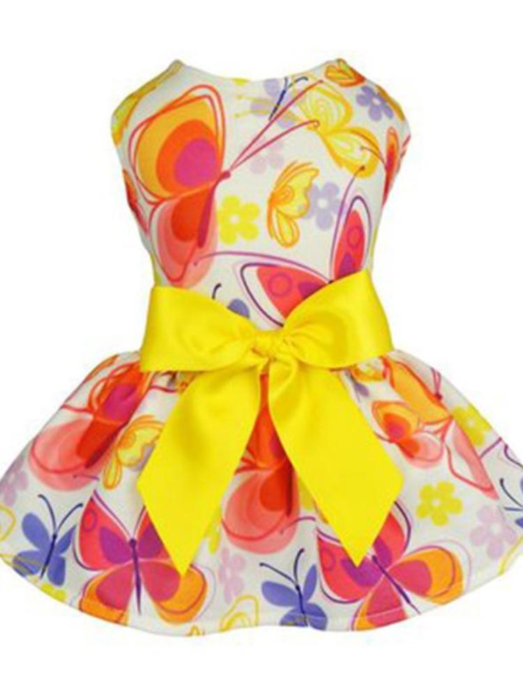 Cute Flower Pet Dress for Dogs Cats Cozy Summer Puppy Skirt Pet Dress Sundress Princess Party Small Dog Skirt Outfit Dog Clothes