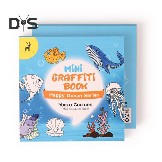 Kids Doodle Book Kids 5 Themes 50 Pictures Stimulate Imagination Portable Mini Graffiti Book with Simple Patterns