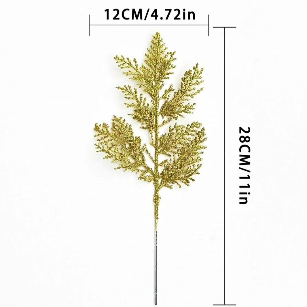 

Christmas Gold Leaf Powder for DIY Festive Flower Arrangements, Various Colors with Pine Needles