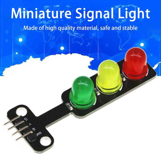 

Мини-модуль светофора RGB DIY дорожная система Высокая яркость светодиодный сигнальный светильник аксессуары для моделирования чёрный