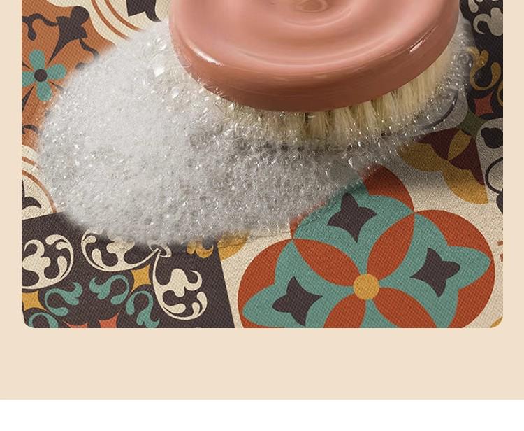 Retro American Diatom Mud Kitchen Floor Mat - Quick Dry, Water Absorbing, Non-Slip, Easy Clean, Long Strip Design.