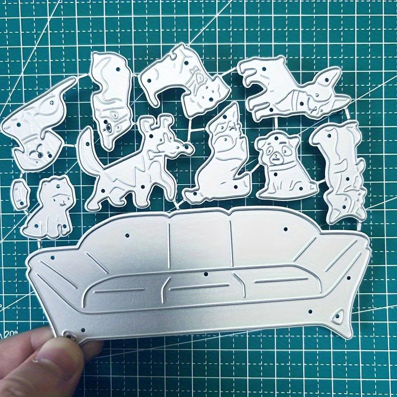 Hundesofa Metall Stanzformen Schablonen Stanzschablone für DIY Scrapbooking Album Papierkarte Prägearbeiten