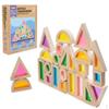 Wooden Acrylic Sensory Building Blocks Set for Kids, Educational Stacking Toy Early Learning and