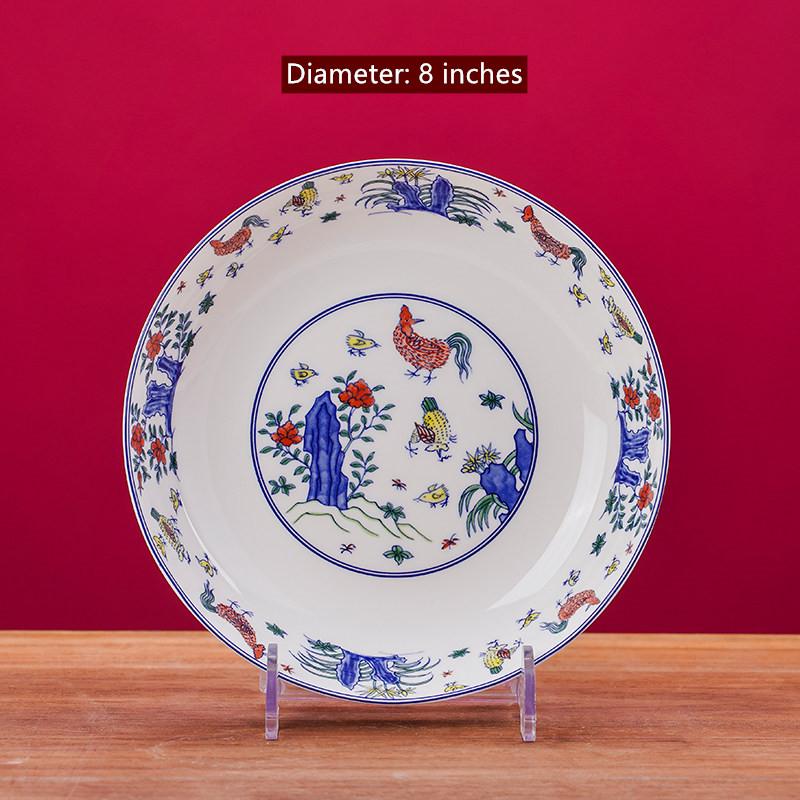 1PC Cerámica de Jingdezhen Vajilla Estilo Antiguo Resistente al Calor Hueso de China Bol para Ramen Alta Calidad Hogar Bol para Yogur Ensalada