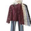 Korean Style Plus Size Embroidered V-Neck Lace Top - Autumn Women's Loose Long-Sleeve