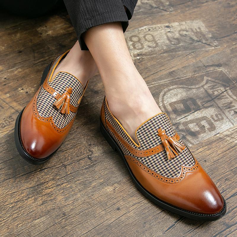 Spring Hot Selling Soft Soled Comfortable Men's Loafers High-end Banquet Dress Shoes Men's Business Casual Shoes Big Size  38-48