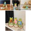Childrens Cartoon Knit Crossbody Bag With Frog Exterior Design For Daily Use