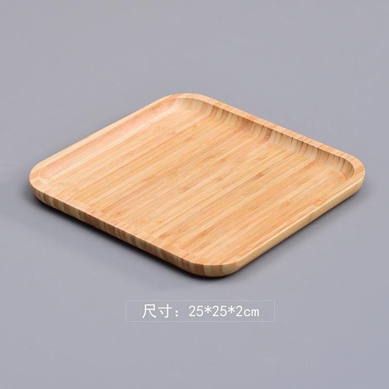 Bamboo tray bamboo tea tray Japanese bamboo tray rectangular snack tray round tea set fruit tray wooden trays