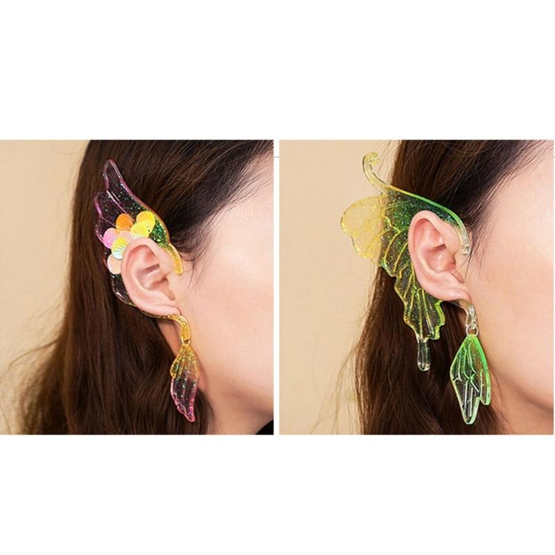 Elfen-Ohrclips, Epoxidharz-Silikonform, Feenflügel, kein Piercing, Ohrringe, Ohrmanschettenabdeckungen, Kristallharzformen, Schmuckwerkzeug
