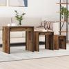 Nesting Coffee Table Set 3 Pieces Reclaimed Wood Effect Particleboard