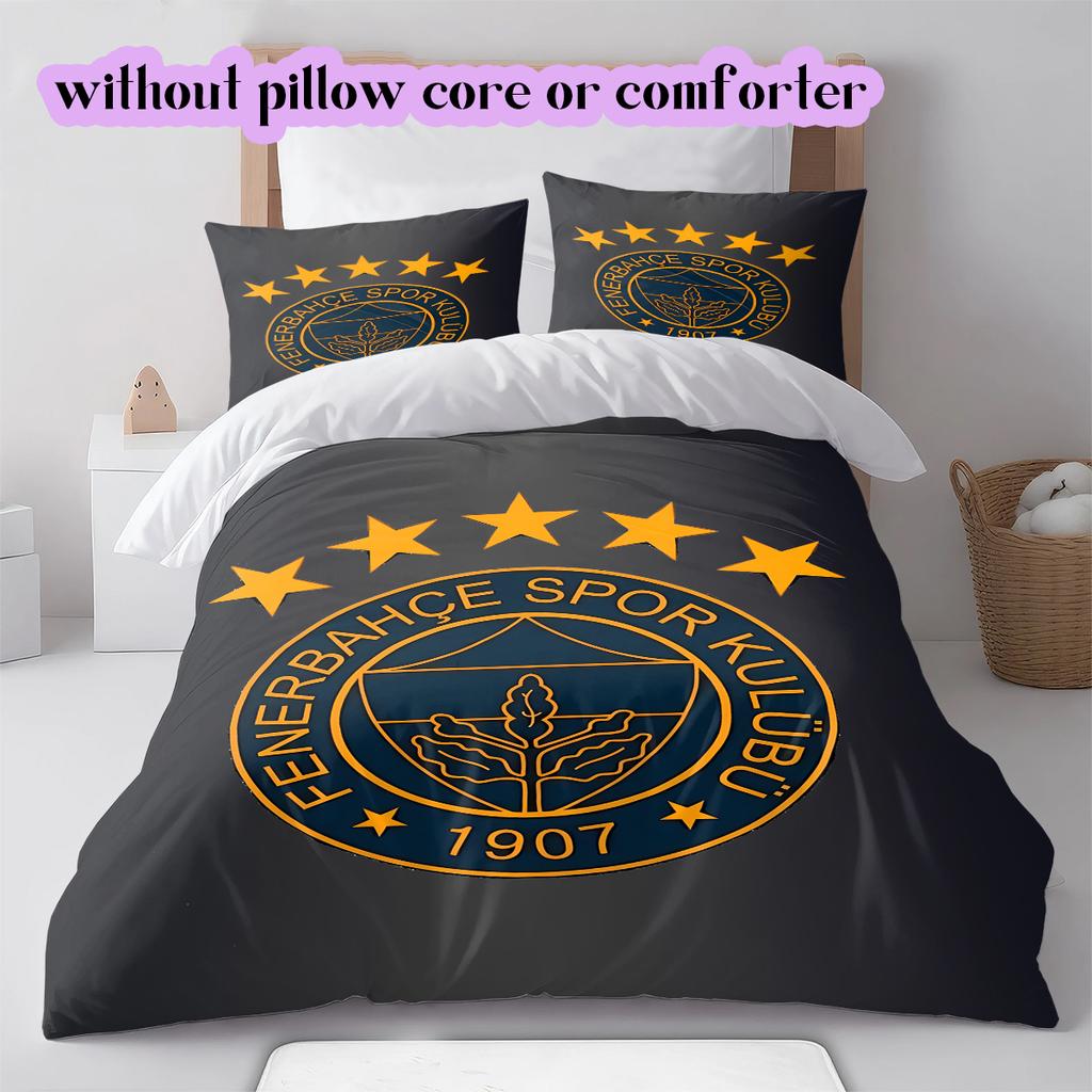 Calcio Fenerbahçe S.K Fantasia Set Copripiumino Trapuntato Copripiumino Federa Decorazione per la Casa Regalo di Compleanno (1 * copripiumino + 2 * federa, senza nucleo)