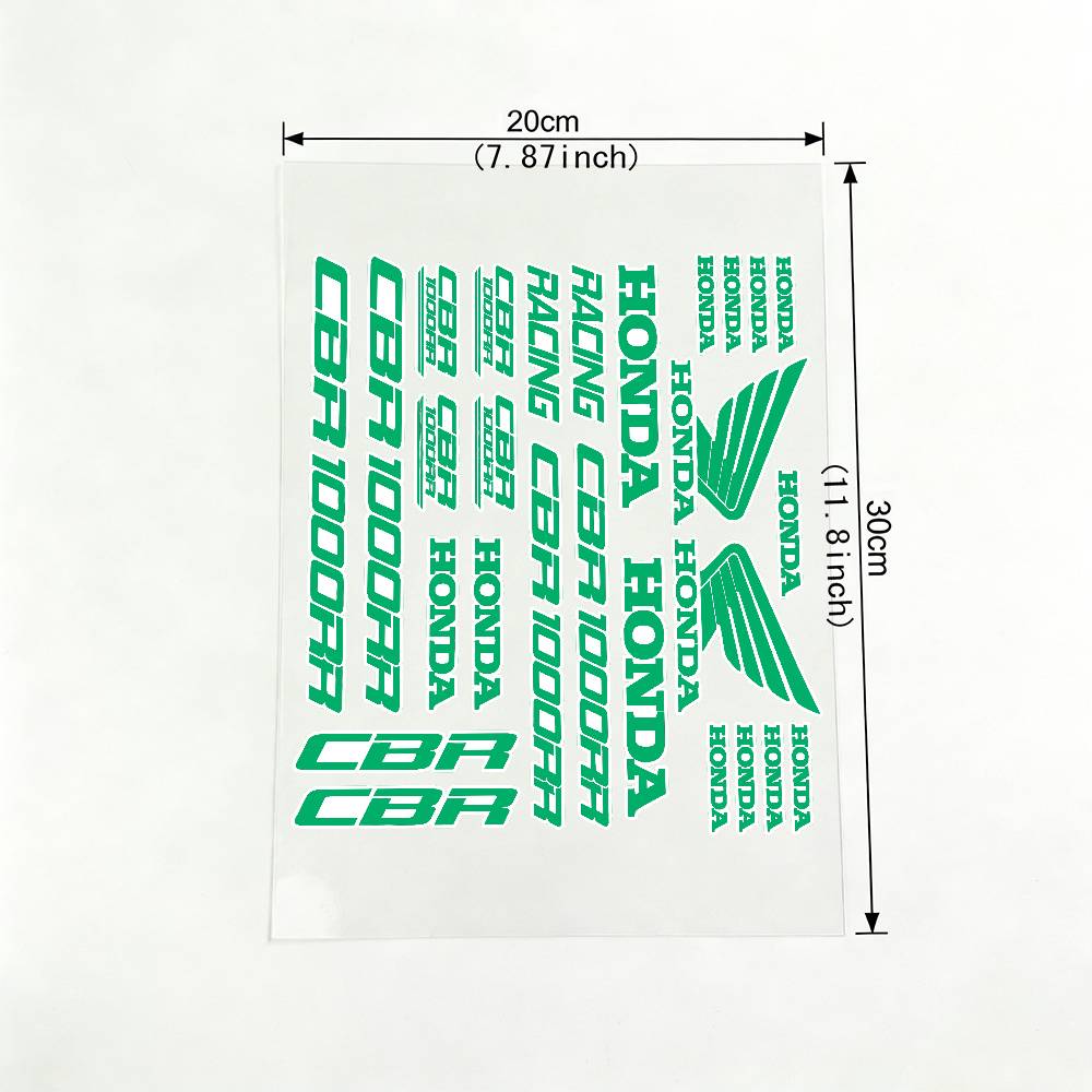 For HONDA CBR 18 Colors Waterproof Reflective Motorbike Stickers Easy Peel Removable Decals for Motorcycle Car